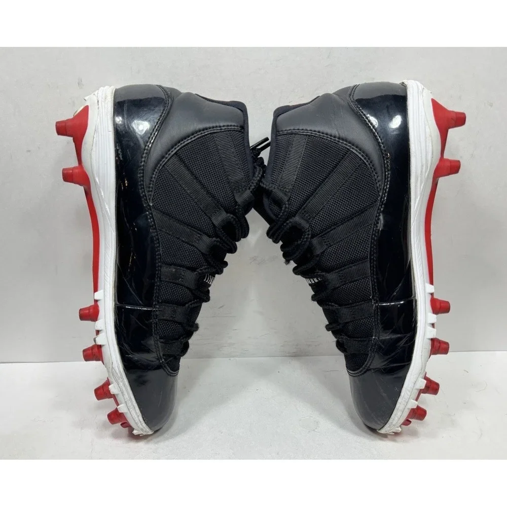 Nike Air Jordan 11 Retro TD Football Cleats Bred Black AO1561-010 Mens Size‎ 8.5